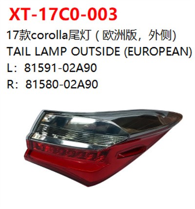 TAIL LAMP OUTSIDE (EUROPEAN)