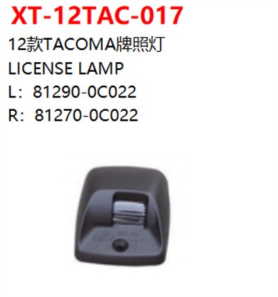 LICENSE LAMP